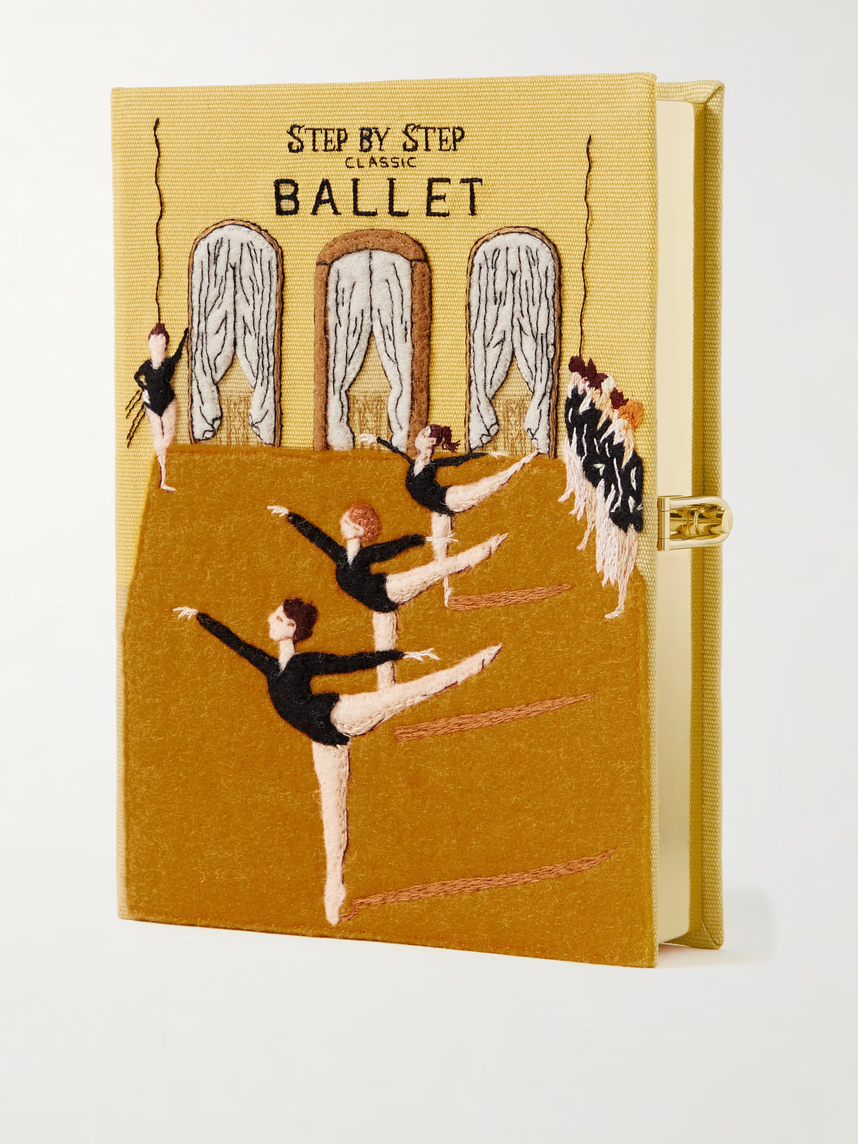 Olympia Le-Tan - Ballet Class Embroidered Appliquéd Canvas Clutch - Multi | NET-A-PORTER (US)