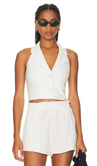 Meri Blazer Top in White | Revolve Clothing (Global)