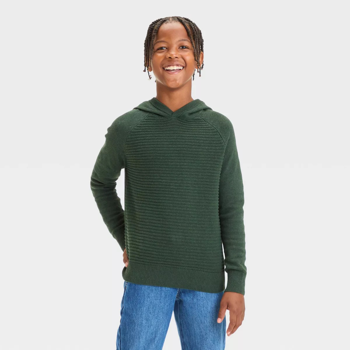 Boys' Solid Hooded Pullover Sweater - Cat & Jack™ | Target
