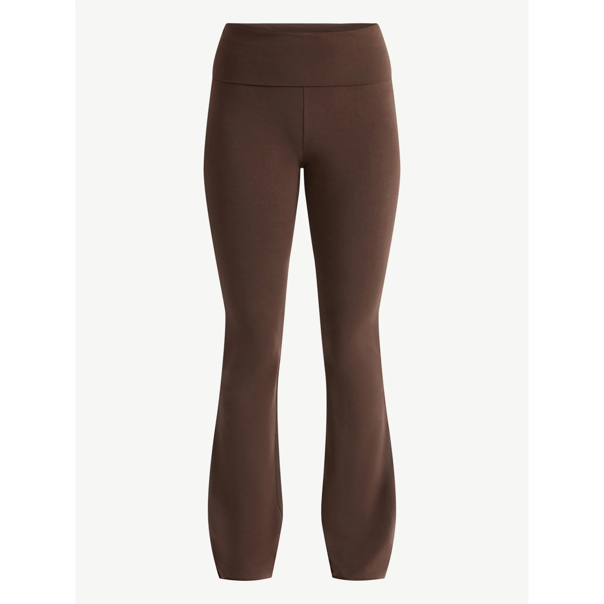 No Boundaries Flare Pants with Foldover Waistband, Women's | Walmart (US)