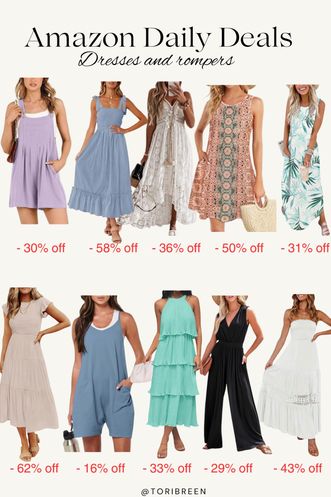 Dresses and rompers on sale. Daily Amazon deals 

#LTKSummerSales #LTKSeasonal #LTKBeauty