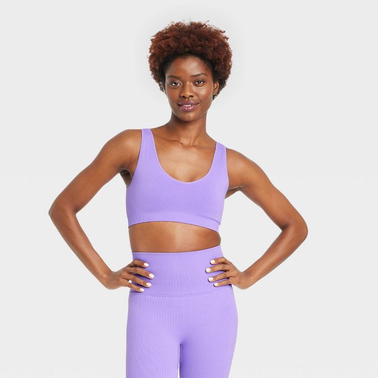 Women's Light Support Reversible Seamless Sports Bra - All in Motion™ | Target