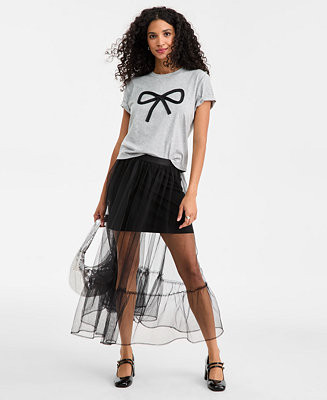 Women's Tulle Overlay Skirt, Macy's Exclusive | Macy's