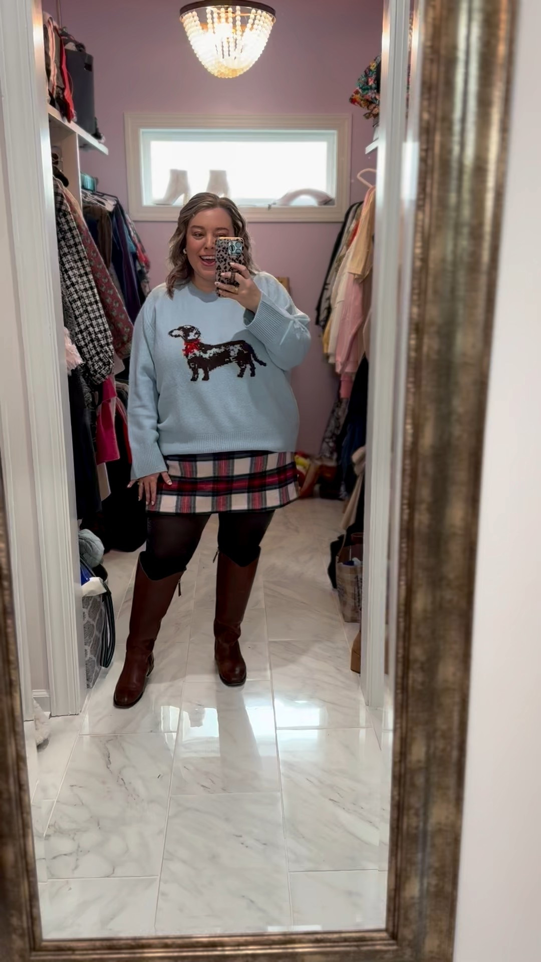 Another day, another dachshund sweater. I’m OBSESSED 🤣 Both pieces are on sale - save up to 40% at Abercrombie right now! I’m in the XXL in my sweater and skort  

#LTKHoliday #LTKPlusSize #LTKSaleAlert