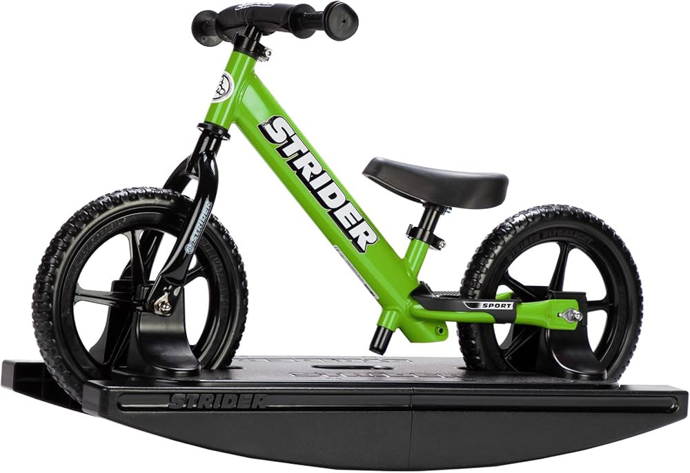 Strider 12” Sport Bike + Rocking Base - Helps Teach Baby How to Ride a Balance Bicycle - for Ki... | Amazon (US)