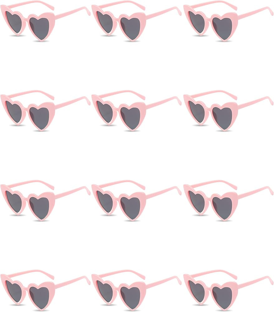 PLULON Heart Sunglasses Women Heart Love Shaped Vintage Retro Lovely Fashion Cute Sun Glasses for... | Amazon (US)