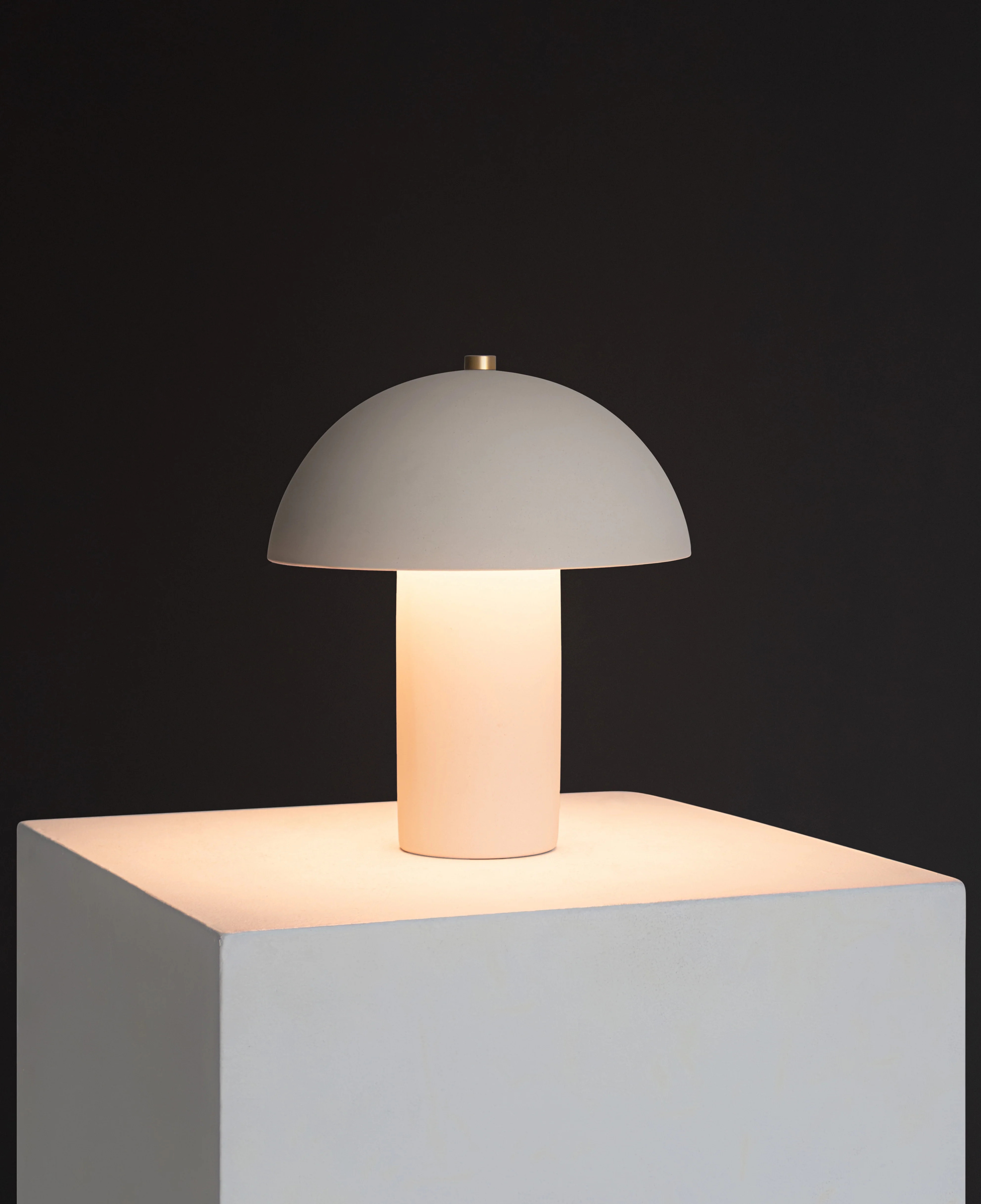Alba Velvety Ceramic Mushroom Table Lamp | Brightech | Brightech