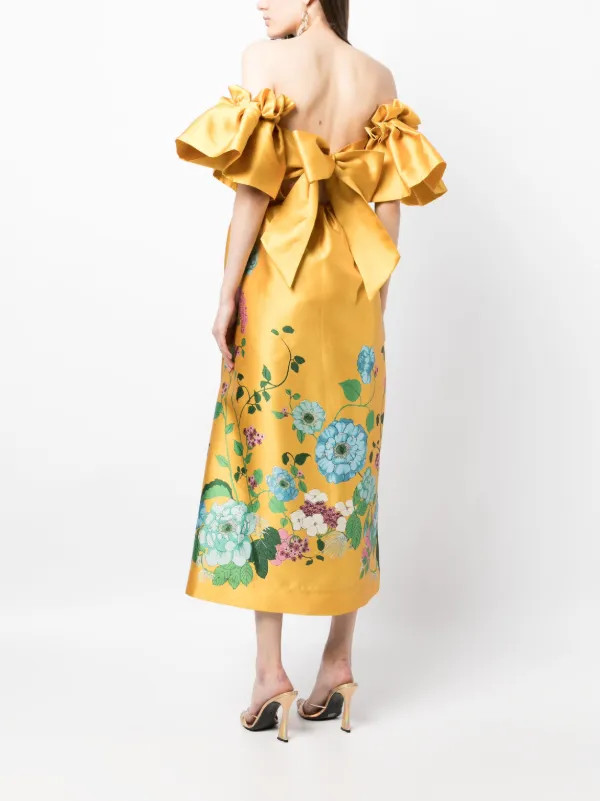 Dana floral-print midi dress | Farfetch (CN)