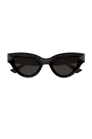 Bottega Veneta Edgy Cat Eye Sunglasses in Shiny Black from Revolve.com | Revolve Clothing (Global)