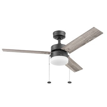 Harbor Breeze Vue 44-in Matte Black LED Indoor Ceiling Fan with Light (3-Blade) | Lowe's