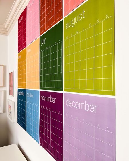 Colorful wall calendar, Kaleidoscope Living calendar, color spectrum wall calendar, giant wall calendar, oversized wall calendar, monthly wall calendar 

#LTKhome
