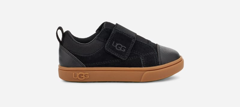 UGG® Toddlers' Rennon Low Suede/Leather Sneakers in Black, Size 1K | UGG (US)