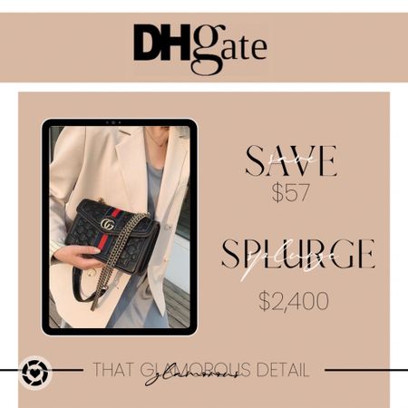 ✨ DH GATE FEATURE ✨
Gucci Edit 

Save Vs. Splurge 

#designerdupes #save #splurge #gucci #purse #clutch #crossbody 



#LTKstyletip #LTKsalealert #LTKitbag