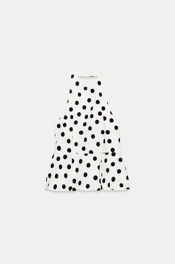 POLKA DOT BALLOON TOP | Zara US