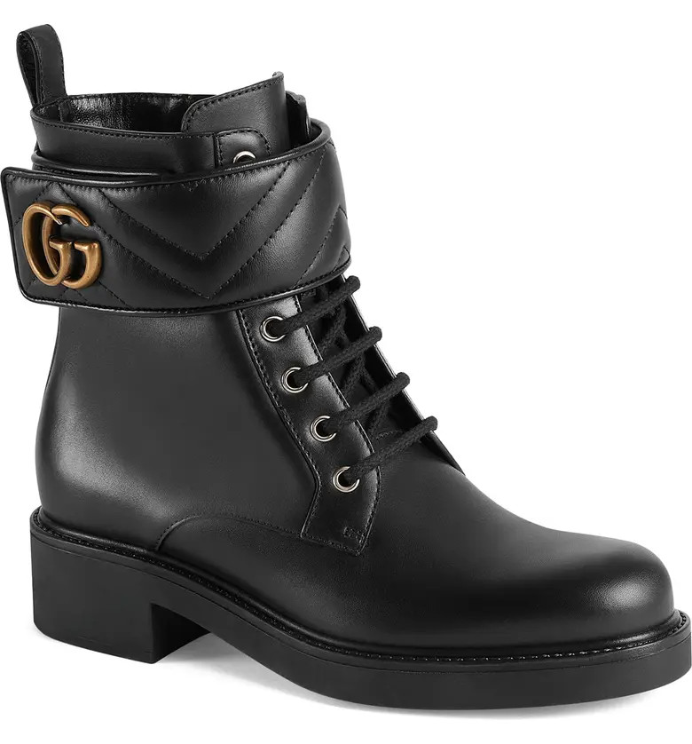 GG Matelassé Strap Bootie | Nordstrom