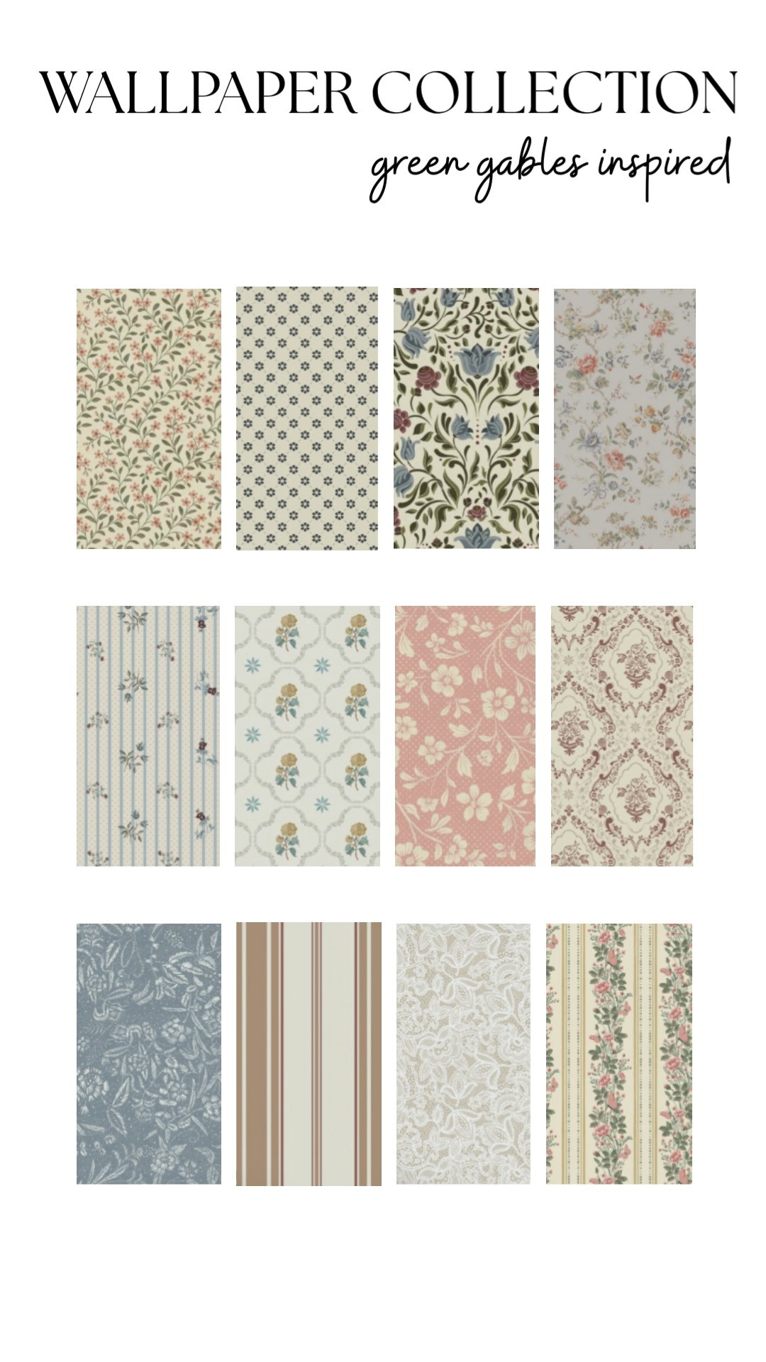 Cozy “Green Gables” wallpaper favorites with romantic cottage florals, vintage inspired botanical prints, timeless striped wallpaper, soft sage greens, dusty rose tones, warm neutrals, and collected English countryside charm. Loving the mix of heirloom style florals, nostalgic cottage patterns, delicate vines, and classic traditional details that make a home feel warm, layered, and beautifully lived in. These wallpaper finds are perfect for cottage bedrooms, reading nooks, guest rooms, powder bathrooms, cozy kitchens, and collected countryside interiors. Perfect for anyone searching Anne of Green Gables decor, cottage wallpaper ideas, English countryside interiors, romantic vintage wallpaper, cozy traditional decor, botanical cottage style, heirloom inspired interiors, and timeless cottage home inspiration. 

 #LTKHome