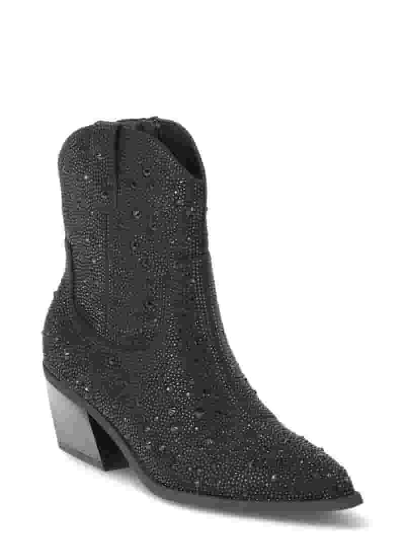 Madden NYC Women's Bling Short Cowboy Boots - Walmart.com | Walmart (US)