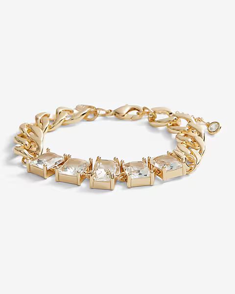 Rhinestone Embellished Chain Bracelet | Express