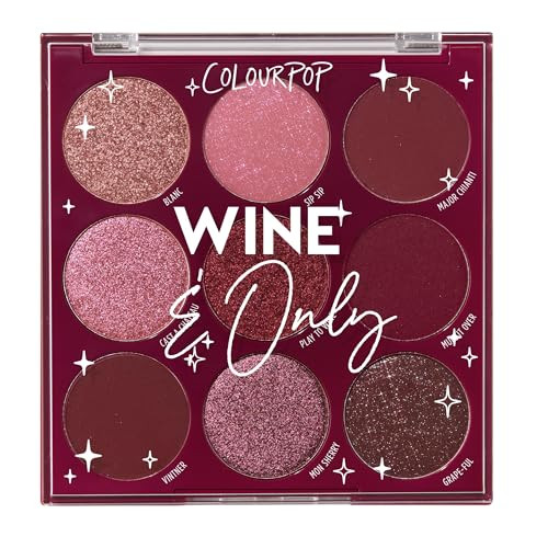 ColourPop Wine & Only Eyeshadow Palette - Deep Red & Burgundy Eye Makeup Palette with Matte, Metallic and Matte Sparkle Finishes - High-Pigment Eye Makeup with a Long-Wearing Formula (0.3 oz) | Amazon (US)