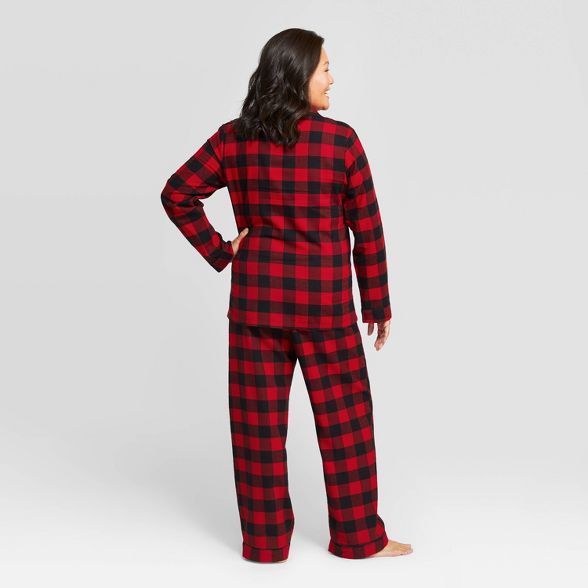 Women's Holiday Buffalo Check Flannel Matching Family Pajama Set - Wondershop™ Red | Target