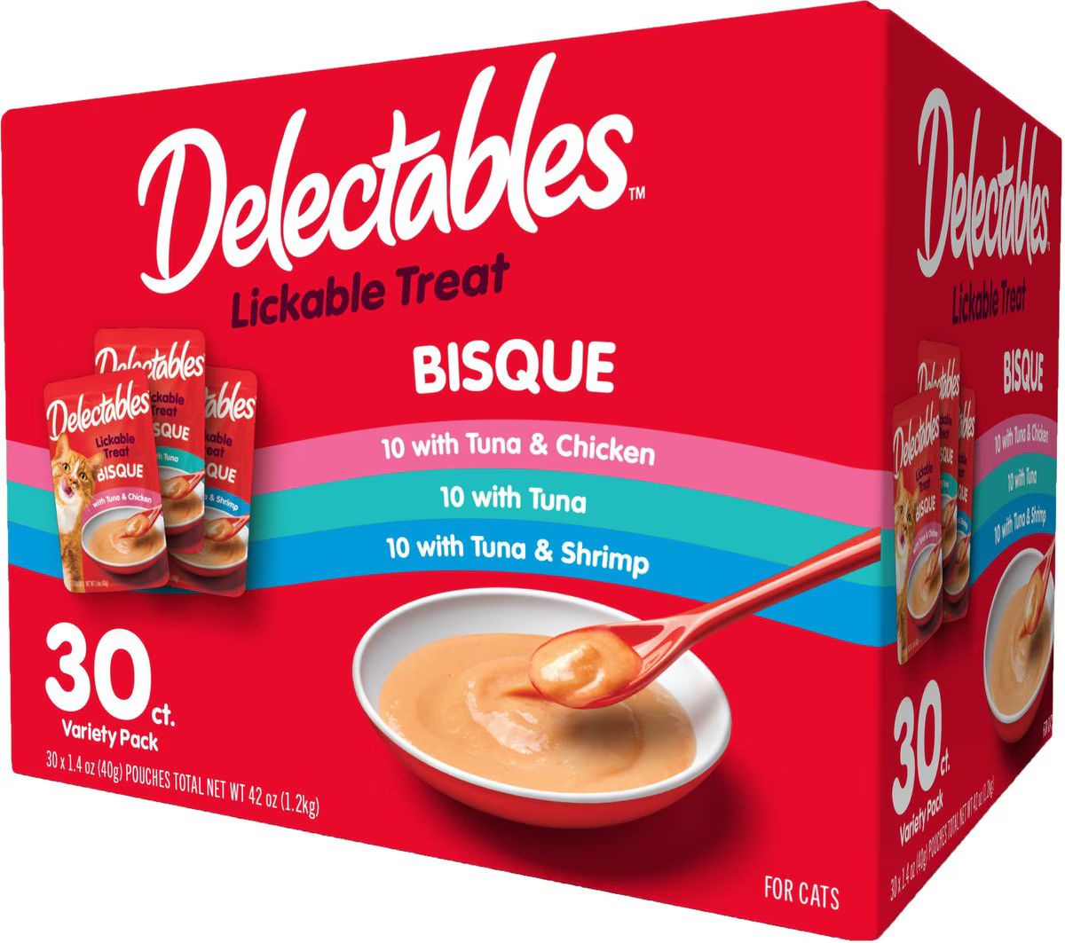Hartz Delectables Bisque Variety Pack Lickable Cat Treats | Chewy.com