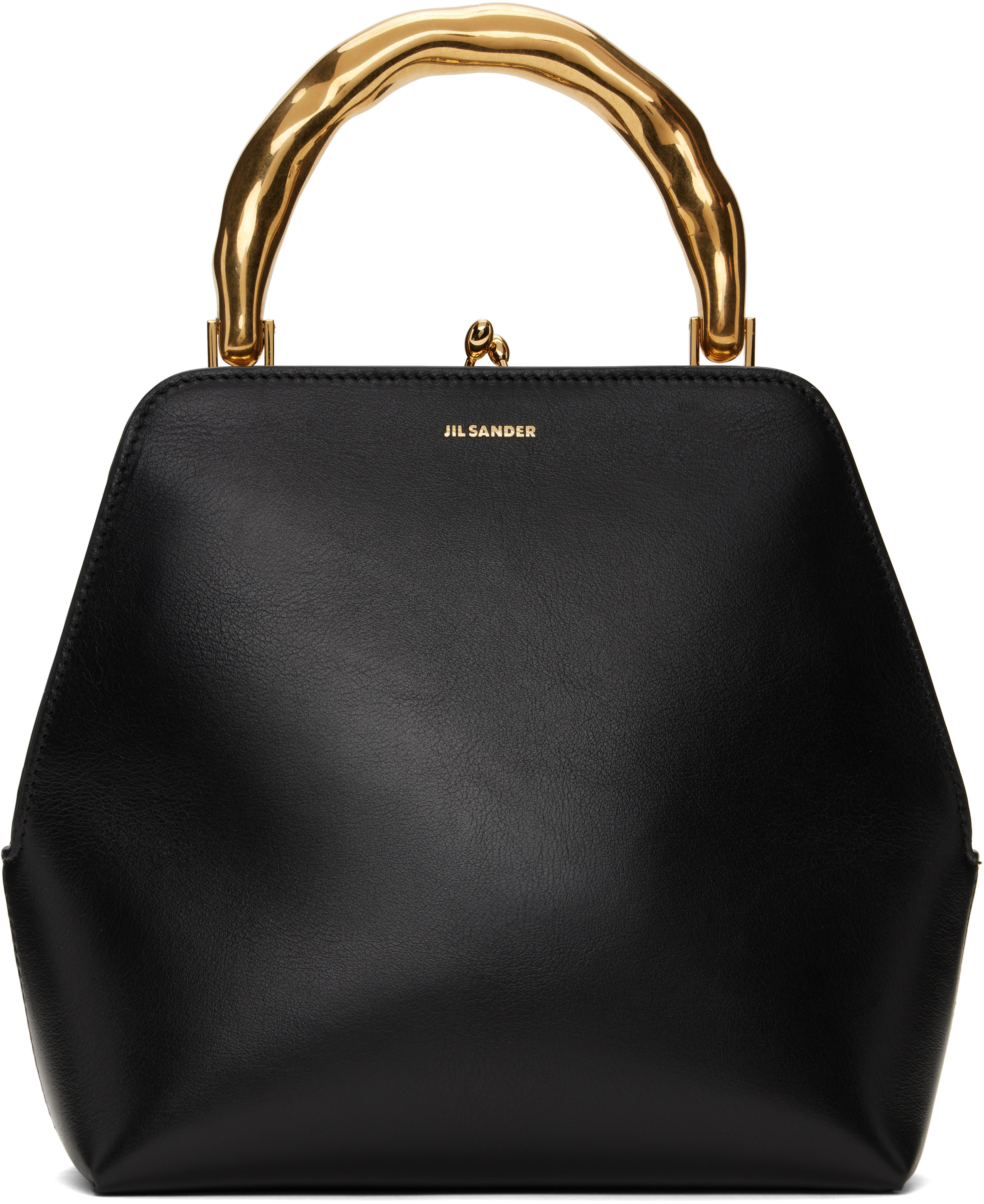 Jil Sander Black Goji Bamboo Square Bag | SSENSE
