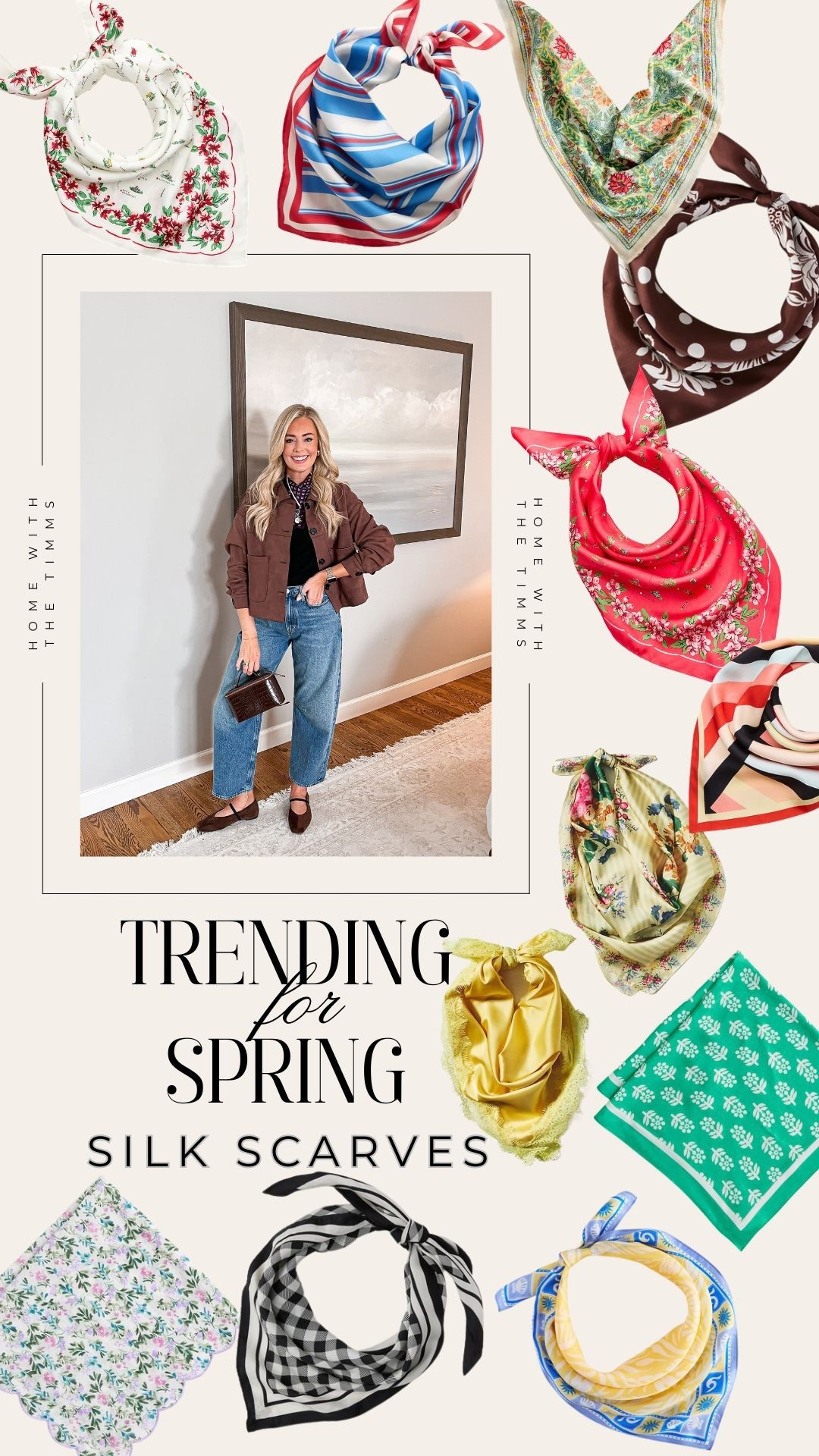 Trending for spring - silk scarves 

#LTKSeasonal #LTKgrwm #LTKootd