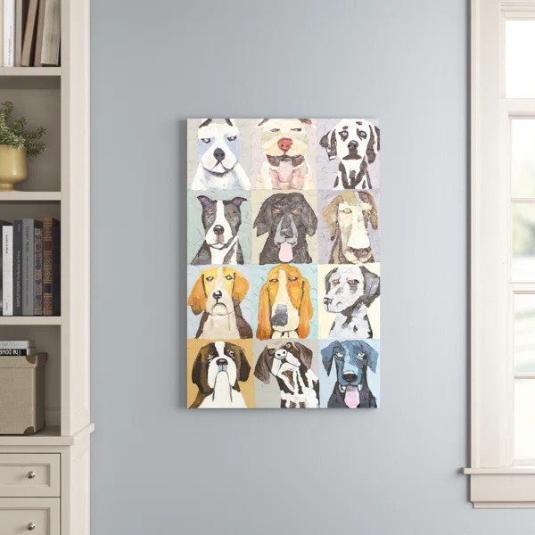 Litisha 12 Emotional Dogs - Picture Frame Print on Canvas | Wayfair North America
