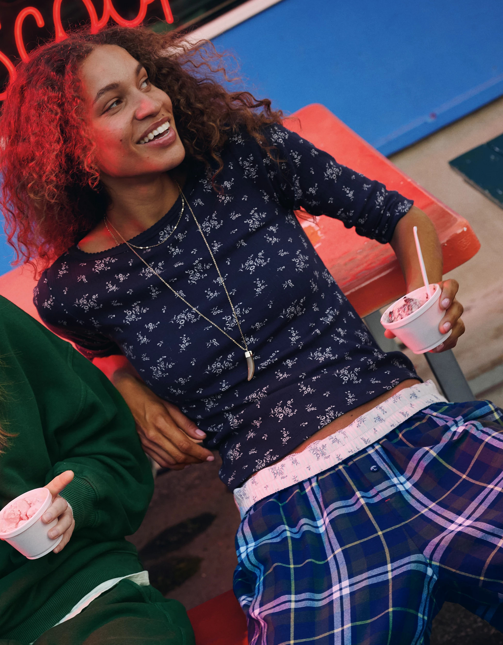 OVERSLEPT by Aerie Pointelle 3/4 Sleeve Top | Aerie
