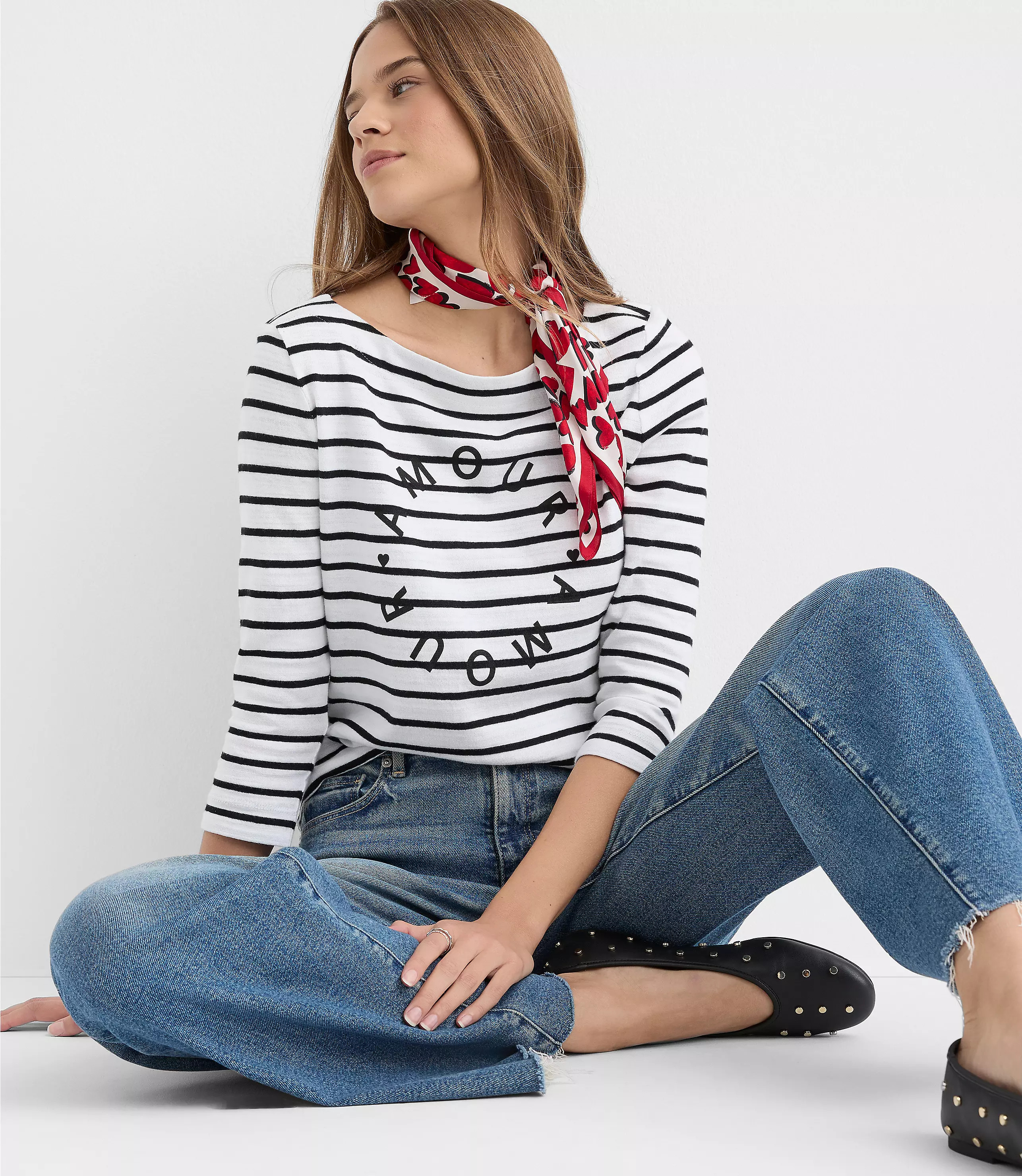 Amour Striped Harbor Tee | LOFT