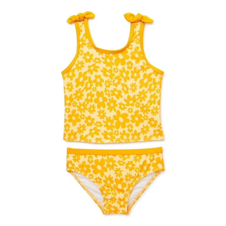 Wonder Nation Toddler Girl Tankini Swimsuit, Sizes 12M-5T | Walmart (US)