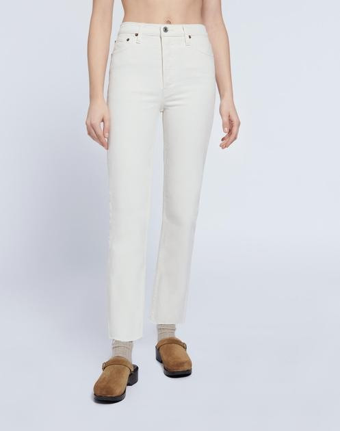 Comfort Stretch High Rise Stove Pipe - Vintage White | RE/DONE