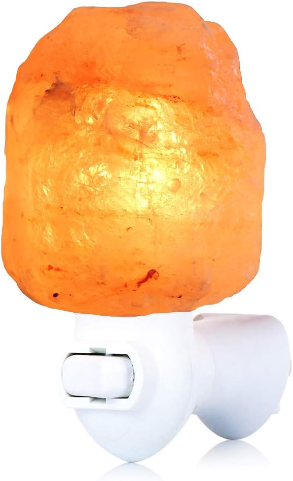 Himalayan Salt Lamp Night Light Plug in, Certificated 360 Degree Rotatable Wall Plug with Extra 2... | Amazon (US)