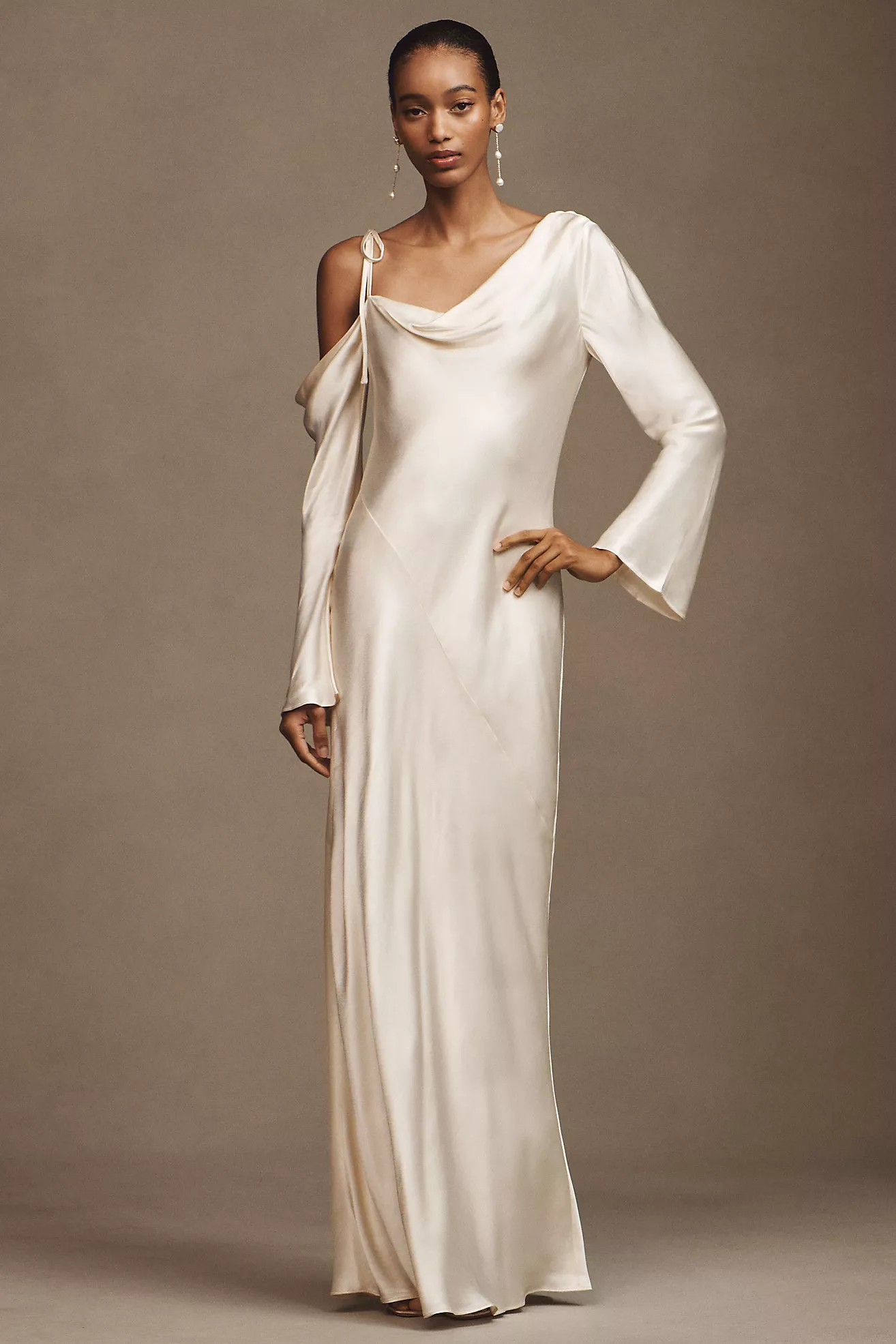 Shona Joy La Lune Asymmetrical Long-Sleeve Maxi Dress | Anthropologie (US)