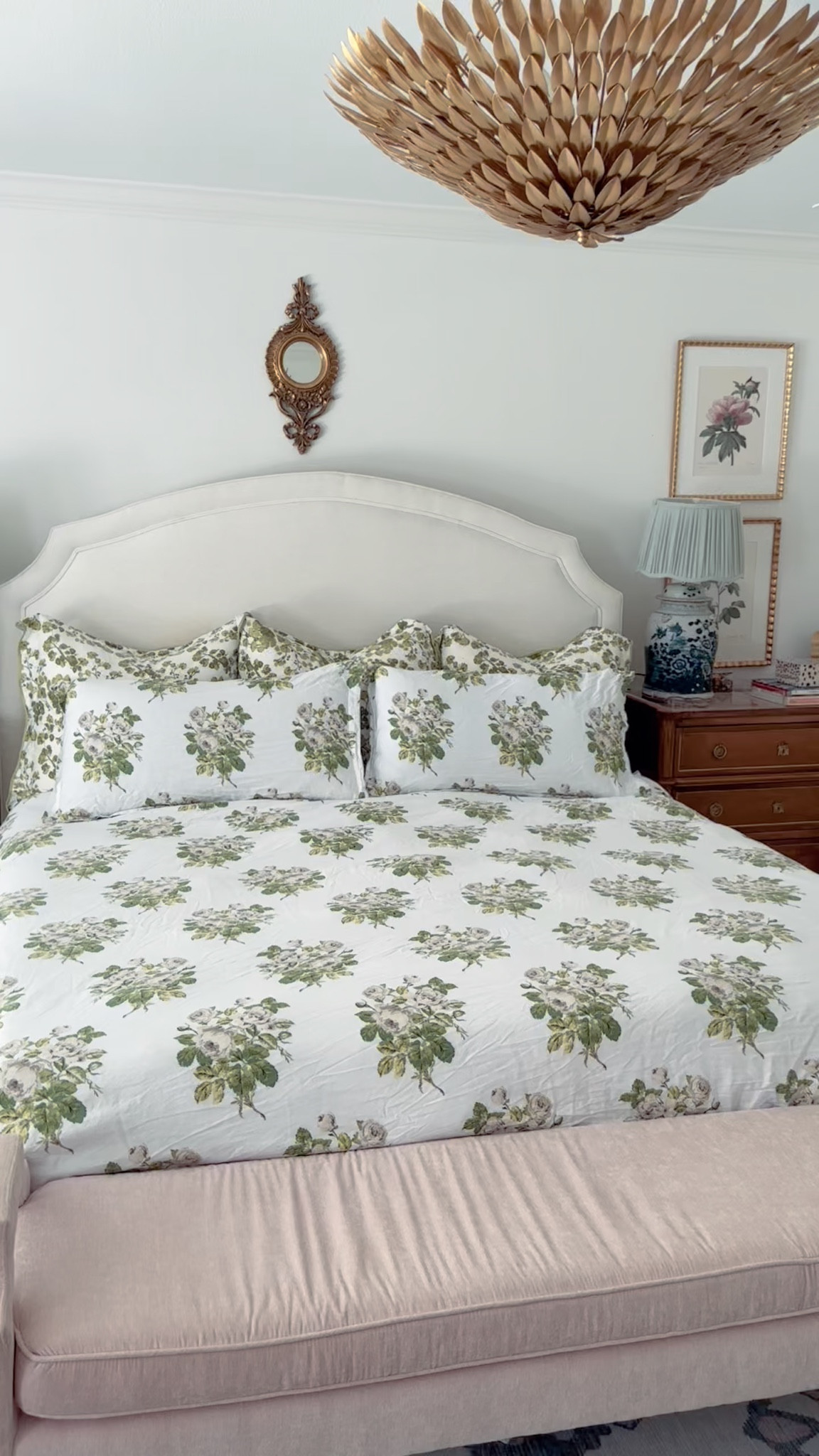 Martha Stewart floral bedding king size duvet and shams 