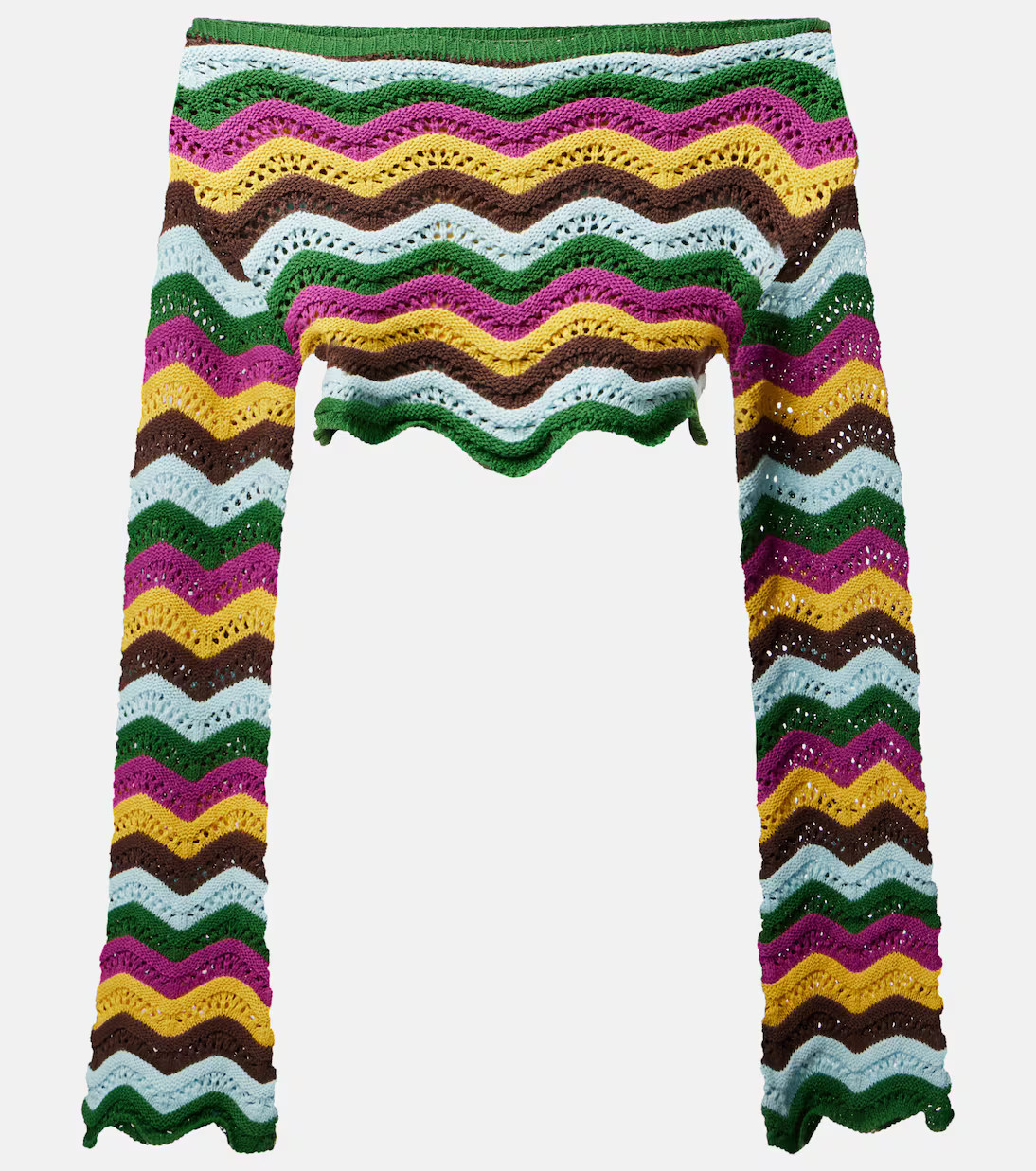 Helena striped cotton-blend crop top | Mytheresa (UK)