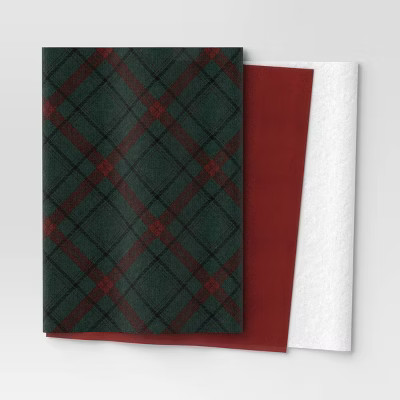 30ct Christmas Tissue Paper Green Plaid/Red/White - Wondershop™ | Target