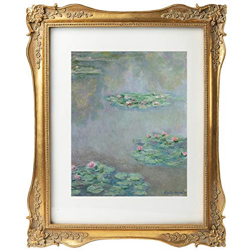 ASOWIN 11 x 14 Antique Picture Frame with Corner Flower Decor for 11 x 14 or 8 x 10 Photos with W... | Amazon (US)