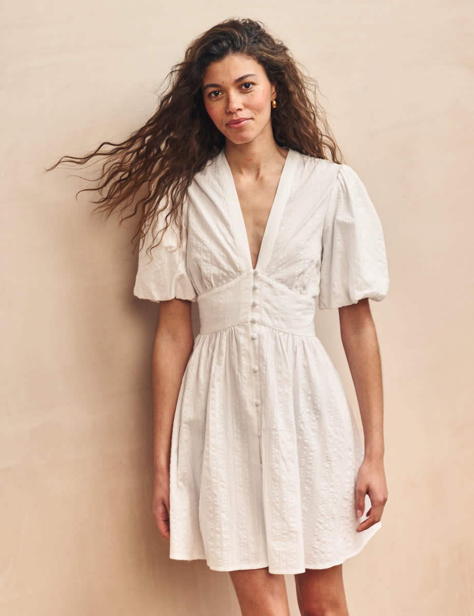 White Button Down Starlight Mini Dress | Nobody's Child