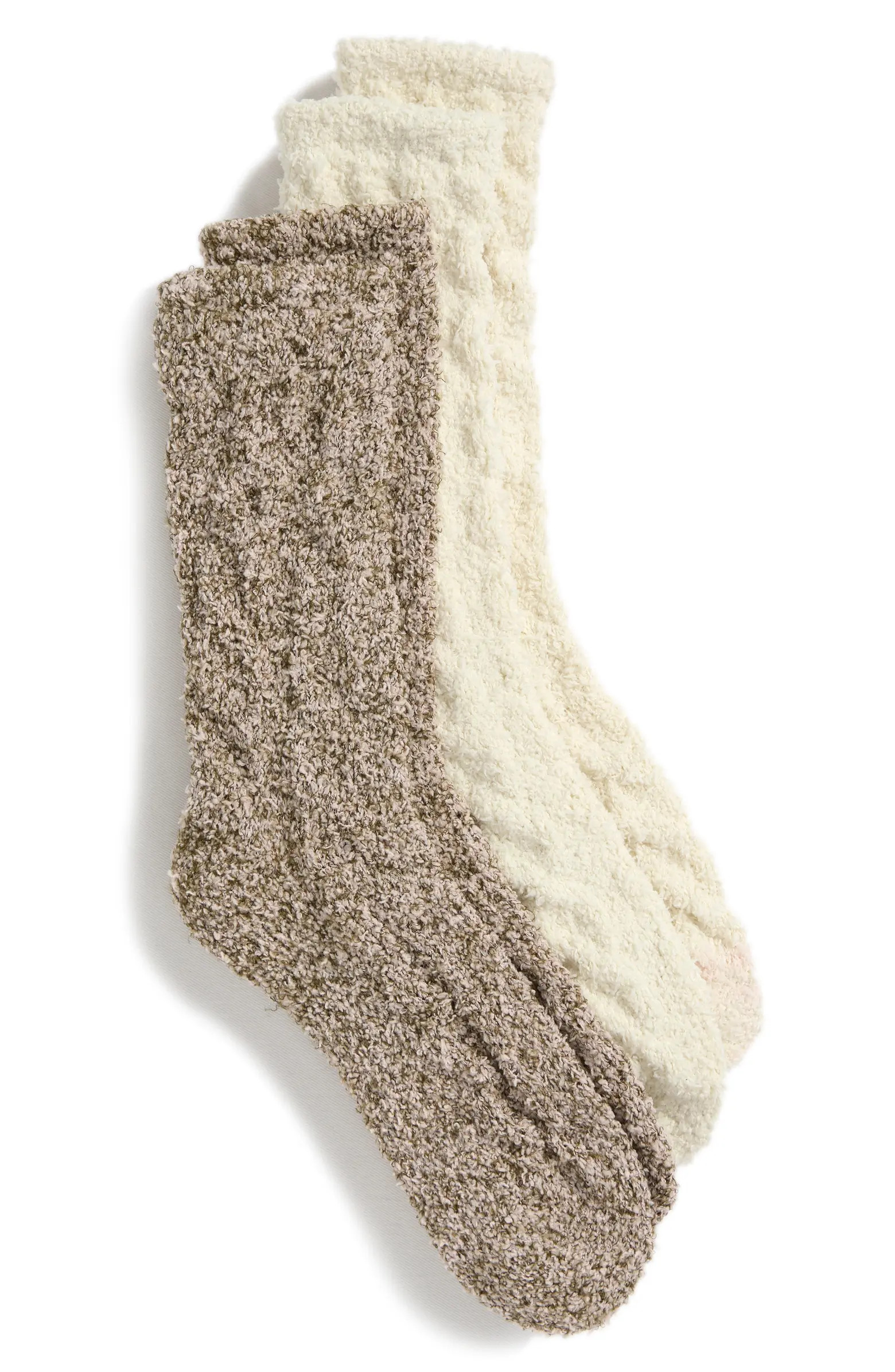 Butter Cable Knit Crew Socks - Pack of 2 | Nordstrom Rack