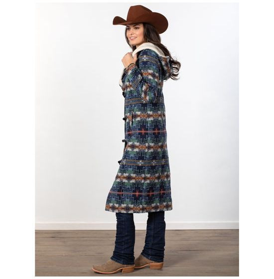 Powder River Indigo Aztec Long Coat | Rod's Western Palace/ Country Grace