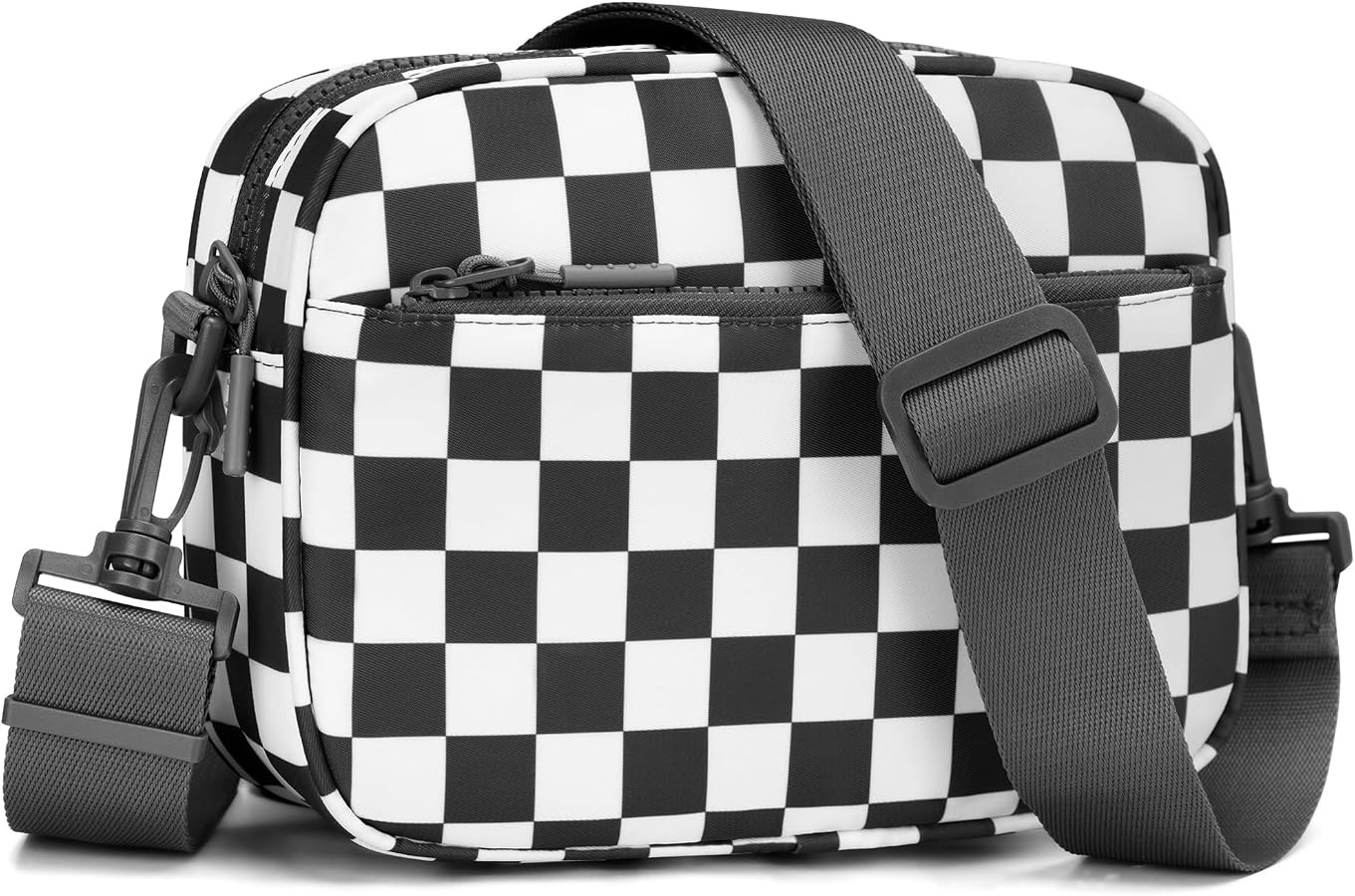 Small Checkered Crossbody Bag for Women Cute Purses Trendy Shoulder Handbags Wide Strap | Amazon (US)