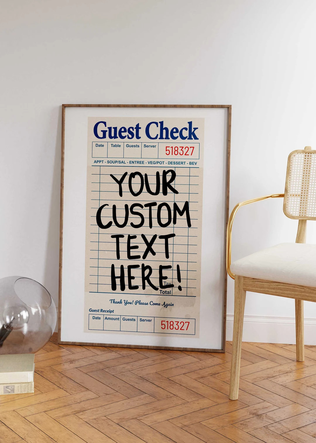 Customize Guest Check Poster, Aesthetic Typographic Preppy Prints, Custom Quotes Poster, Apartmen... | Etsy (US)