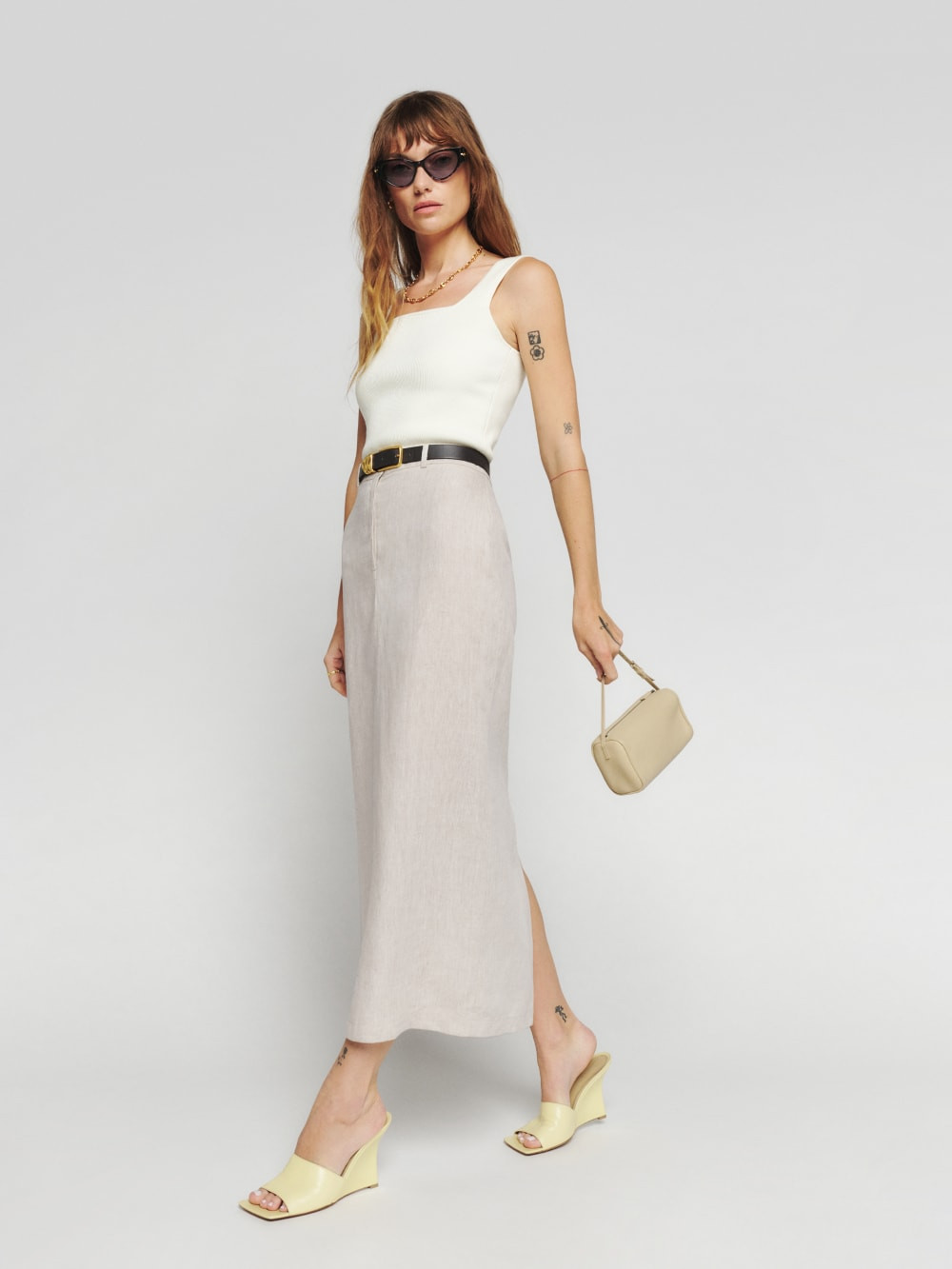 Gia Linen Skirt | Reformation (Global)
