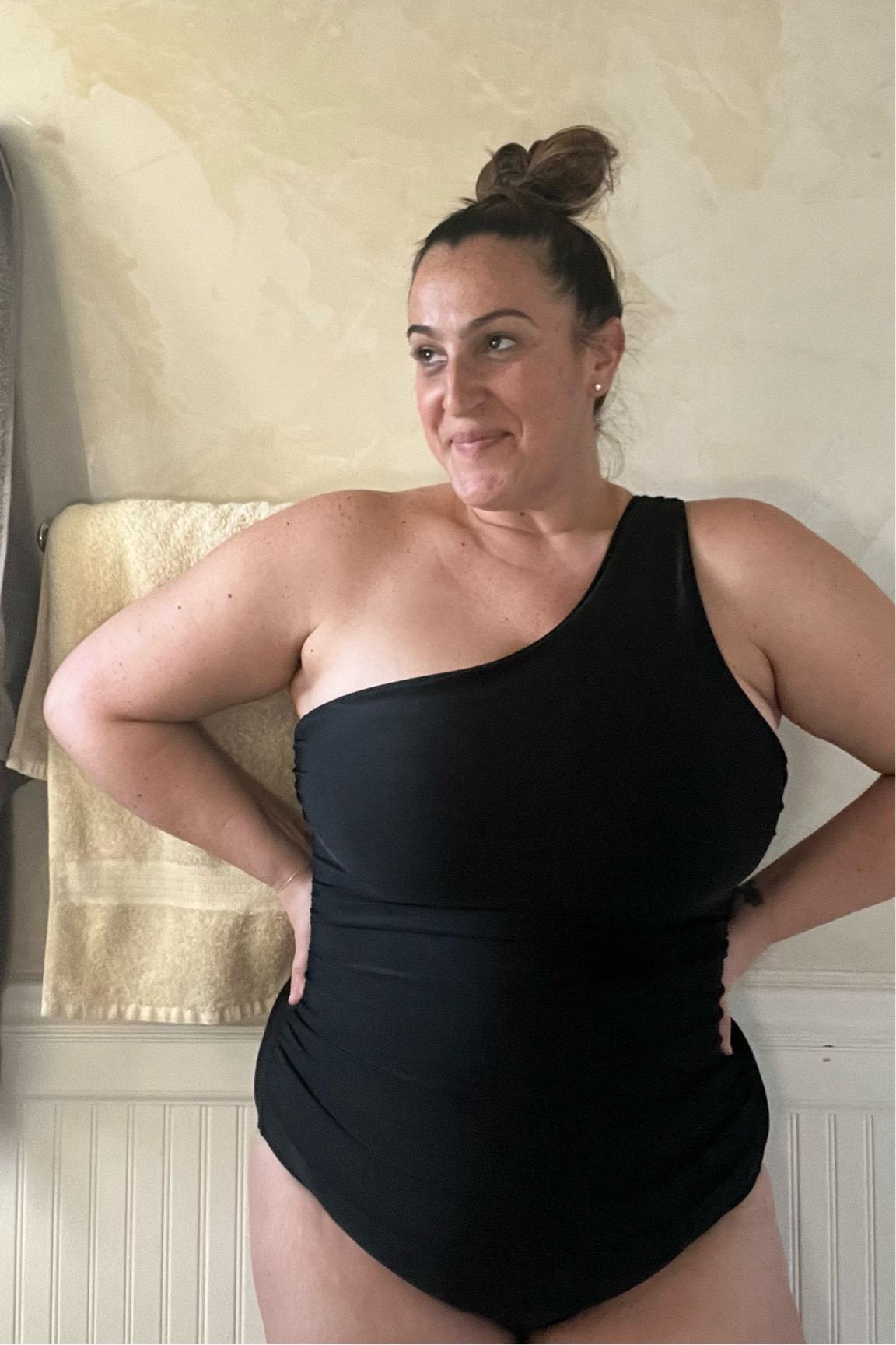 Can not believe how much I love this bathing suit! It has tummy control - and holds up my girls!! Yes!! I’m wearing a size XL

#LTKcurves #LTKswim #LTKSale