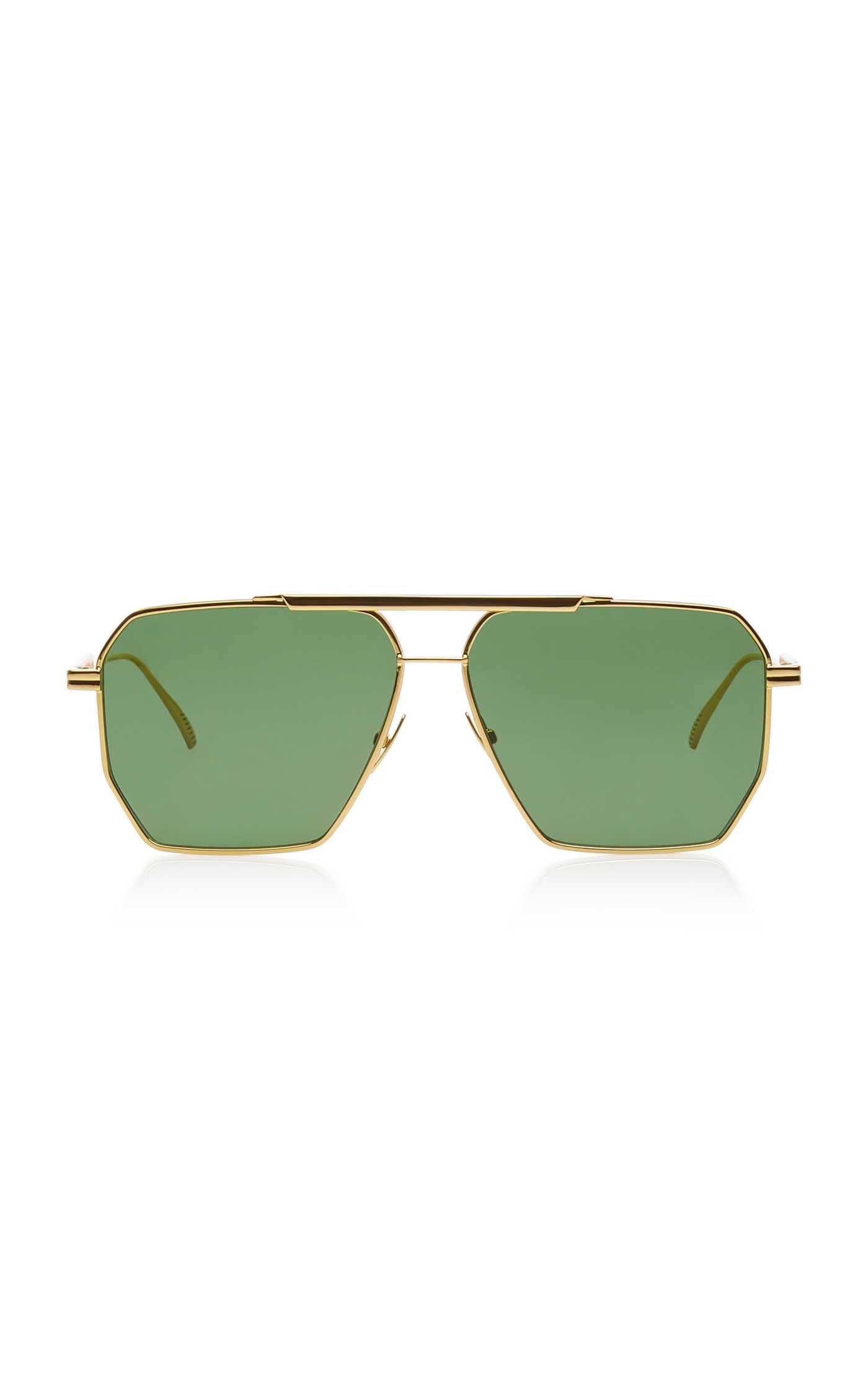 Square-Frame Aviator Metal Sunglasses | Moda Operandi (Global)