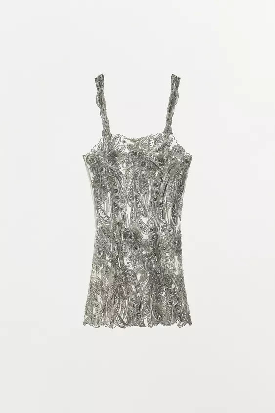 LIMITED EDITION SEQUINNED MESH MINI DRESS | Zara US