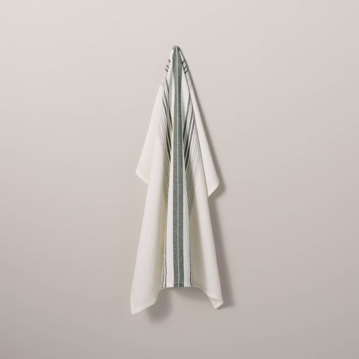 Textured Mix Stripe Flour Sack Kitchen Towel Cream/Green - Hearth & Hand™ with Magnolia | Target