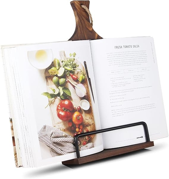 Cookbook Stand Wood Adjustable Recipe Book iPad Rustic Holder Thanksgiving Day Christmas Gift for... | Amazon (US)