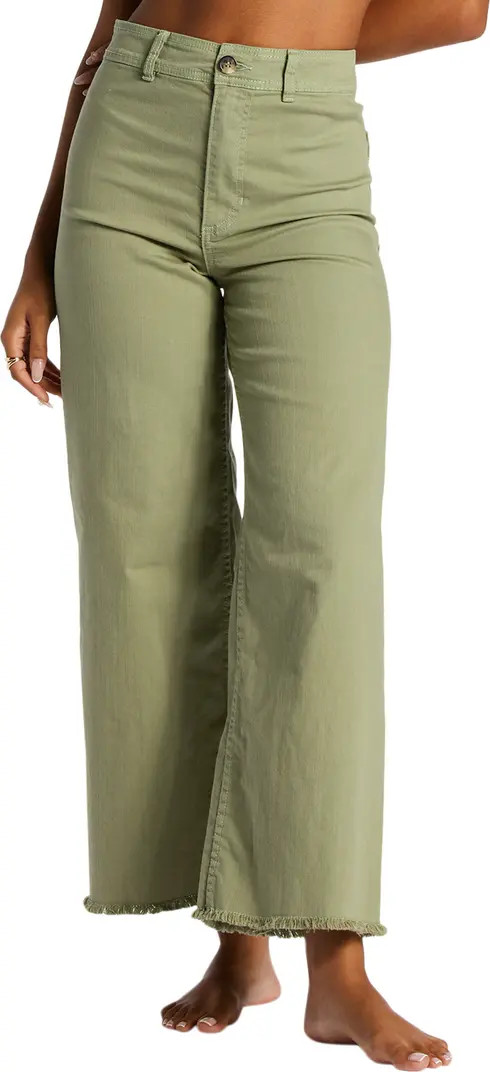 Free Fall Stretch Cotton Crop Wide Leg Pants | Nordstrom